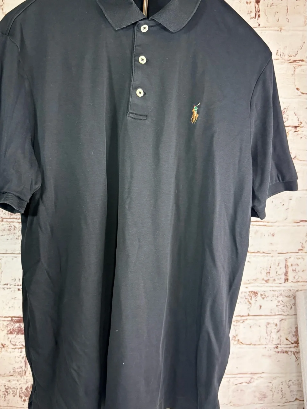 Ralph Lauren Men's Dark Navy Polo Shirt with Embroidered Pony